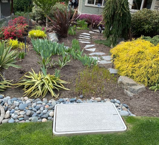 Installed service box on residential boulevard